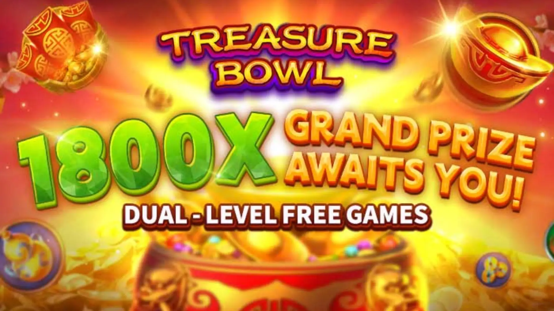 Multiplicadores Treasure Bowl 91000 - 7777x Máximo com Tigela Dourada